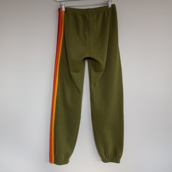 Aviator Nation 5 Stripe Sweatpants Jungle Green L - Picture 4 of 14